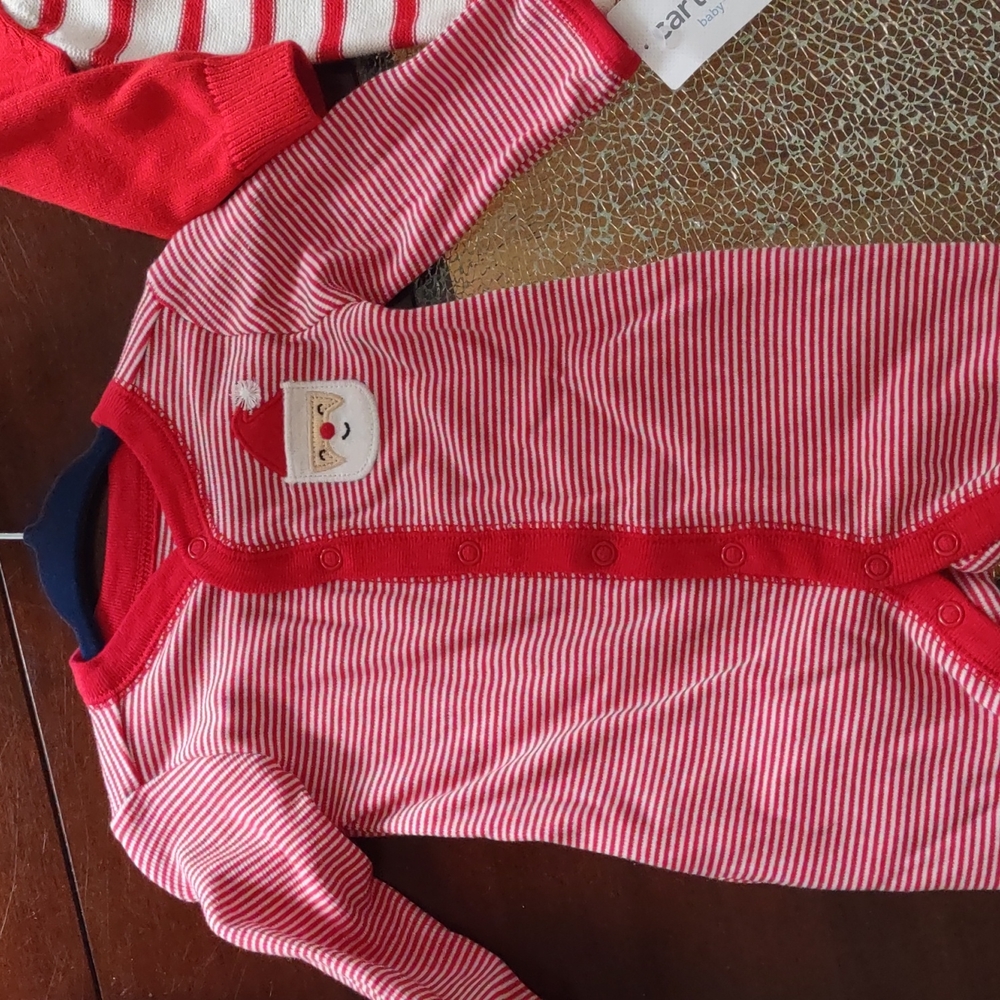 Two infant unisex holiday onesie (s)